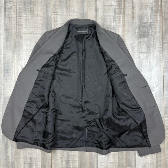 Zadig & Voltaire Veda Bis Deluxe Blazer Medium Gray Bug Rhinestone Jacket Preppy - Picture 6 of 15